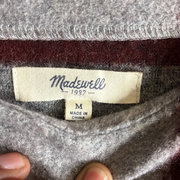 Madewell Touchtone Plaid Sweater Size Medium - Picture 4 of 4